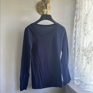 Navy Blue Women's Long Sleeve Top (size xs)